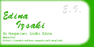 edina izsaki business card