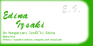 edina izsaki business card